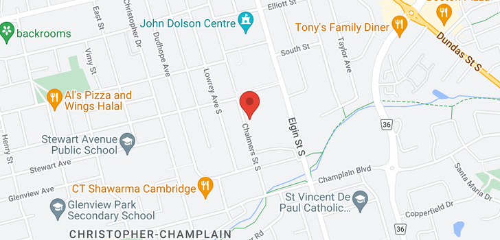map of 73 Chalmers Street S